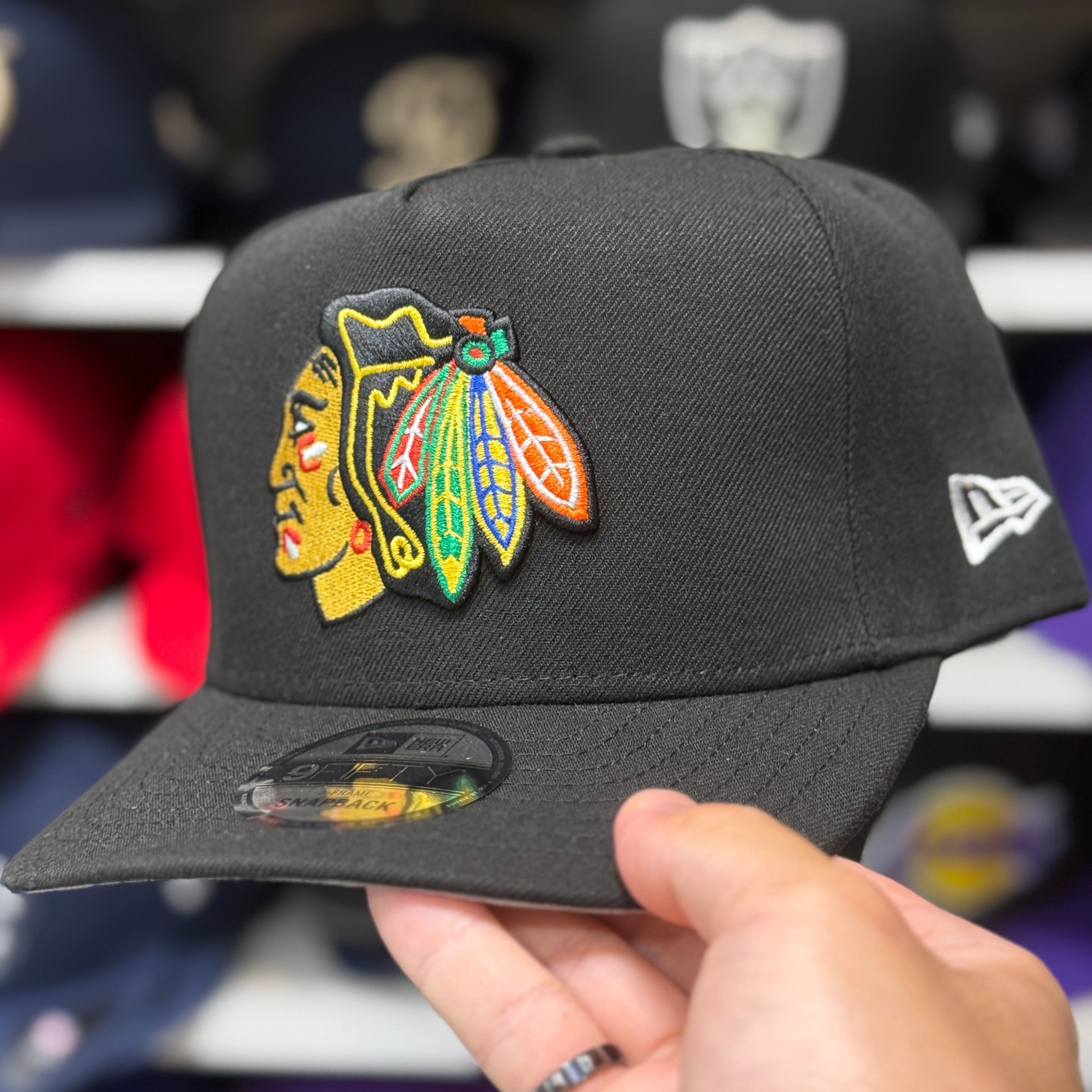 New Era Chicago Blackhawks Black 9FIFTY Snapback - Product Image