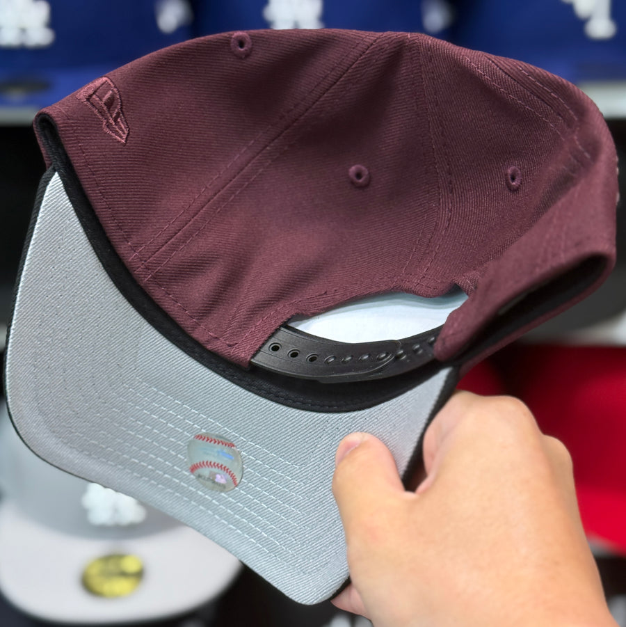 New Era New York Yankees '1998 World Series' A-Frame Maroon/Black 9FORTY Snapback - Product Image