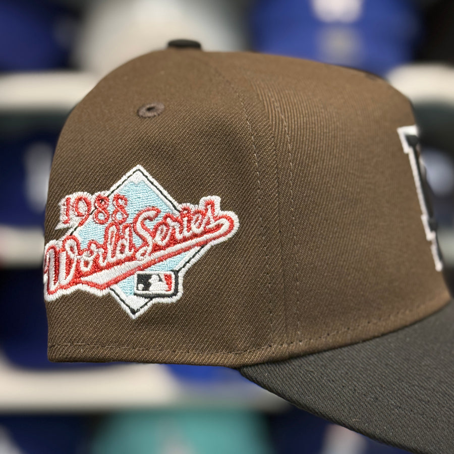 New Era Los Angeles Dodgers '1988 World Series' A-Frame 9FORTY Brown/Black Snapback - Product Image
