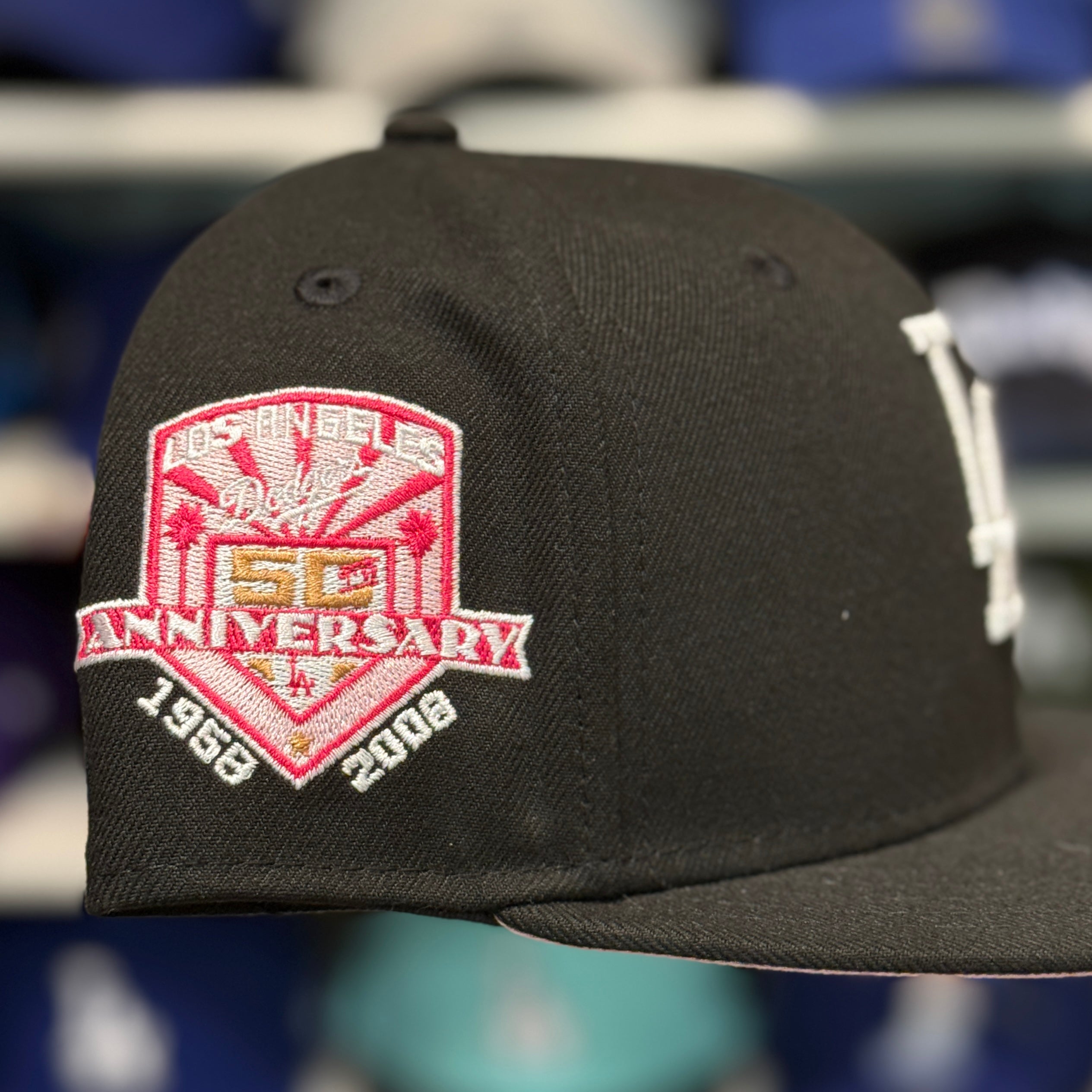 New Era Los Angeles Dodgers '50th Anniversary x Rose' Black 9FIFTY Snapback - Product Image