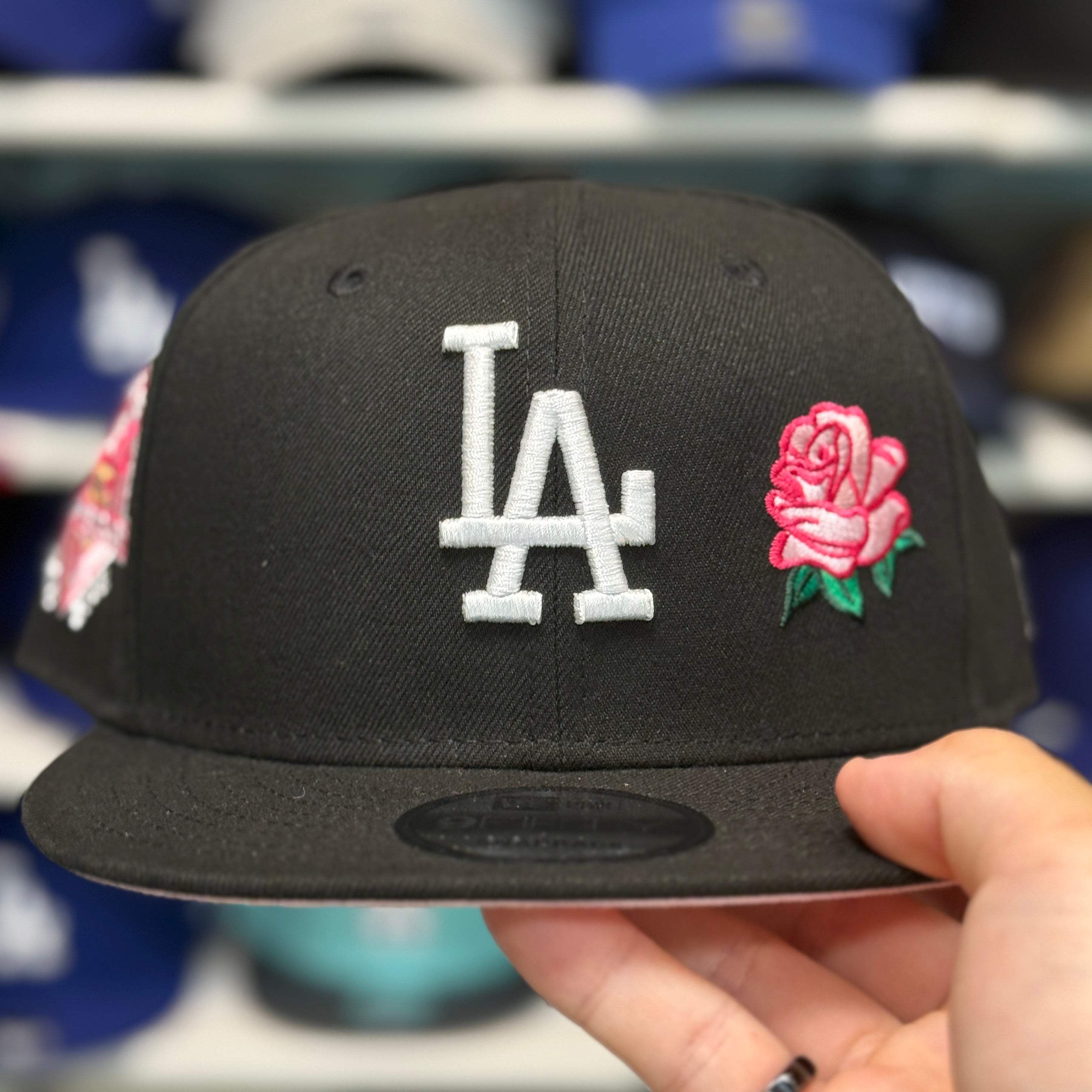 New Era Los Angeles Dodgers '50th Anniversary x Rose' Black 9FIFTY Snapback - Product Image
