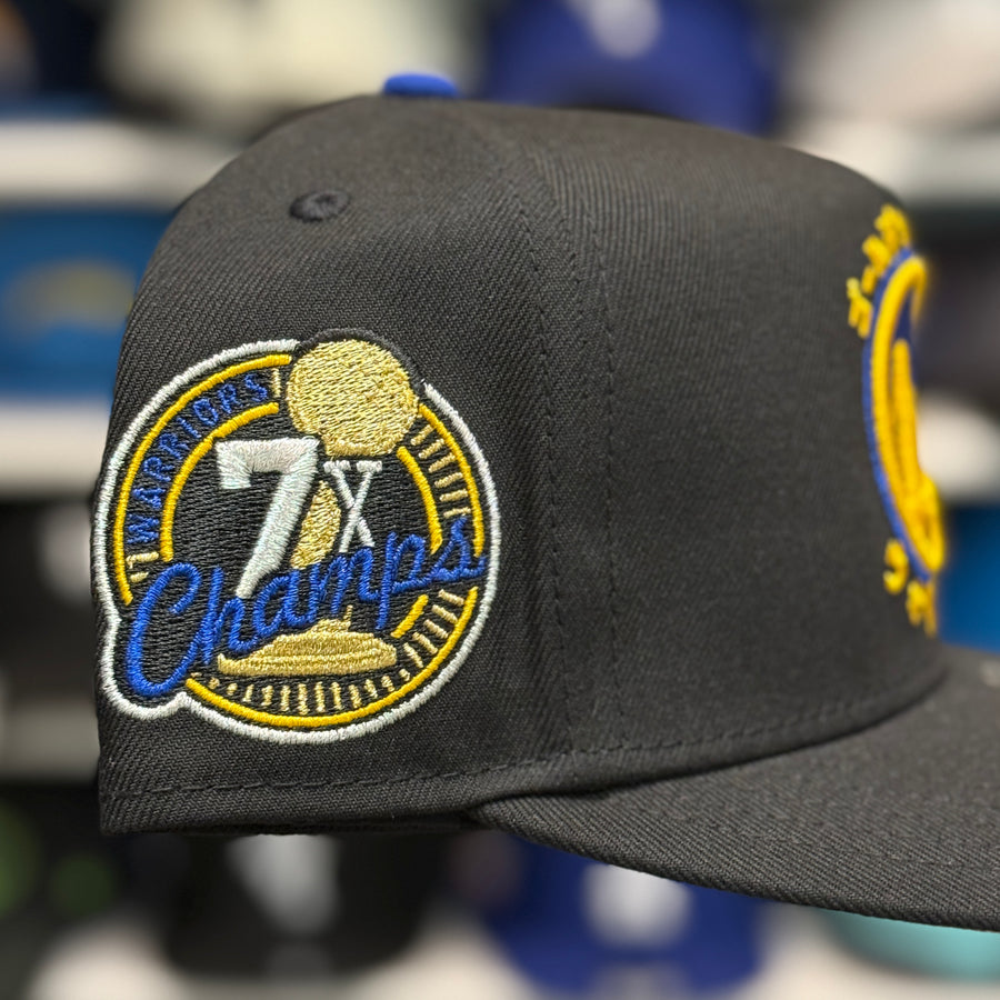 New Era Golden State Warriors 'Katakana 7x Champions' A-Frame Black 9FIFTY Snapback - Product Image