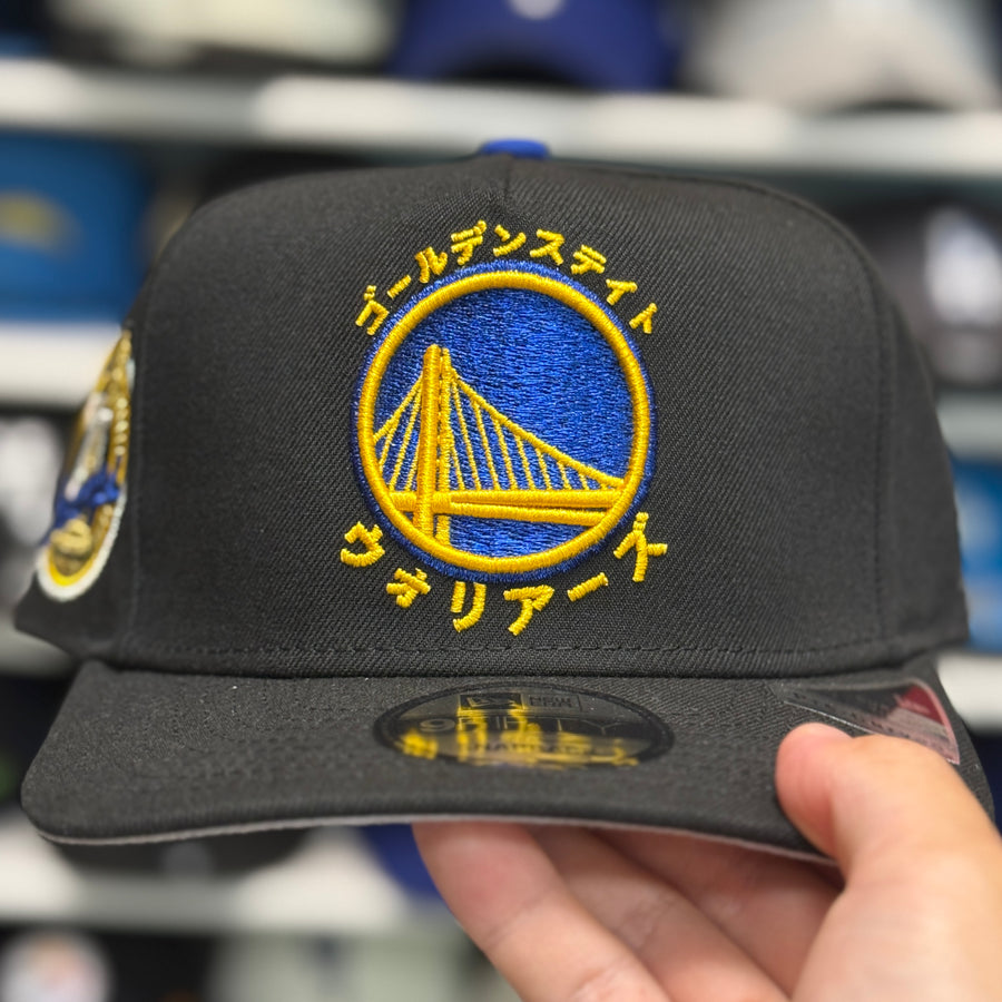New Era Golden State Warriors 'Katakana 7x Champions' A-Frame Black 9FIFTY Snapback - Product Image