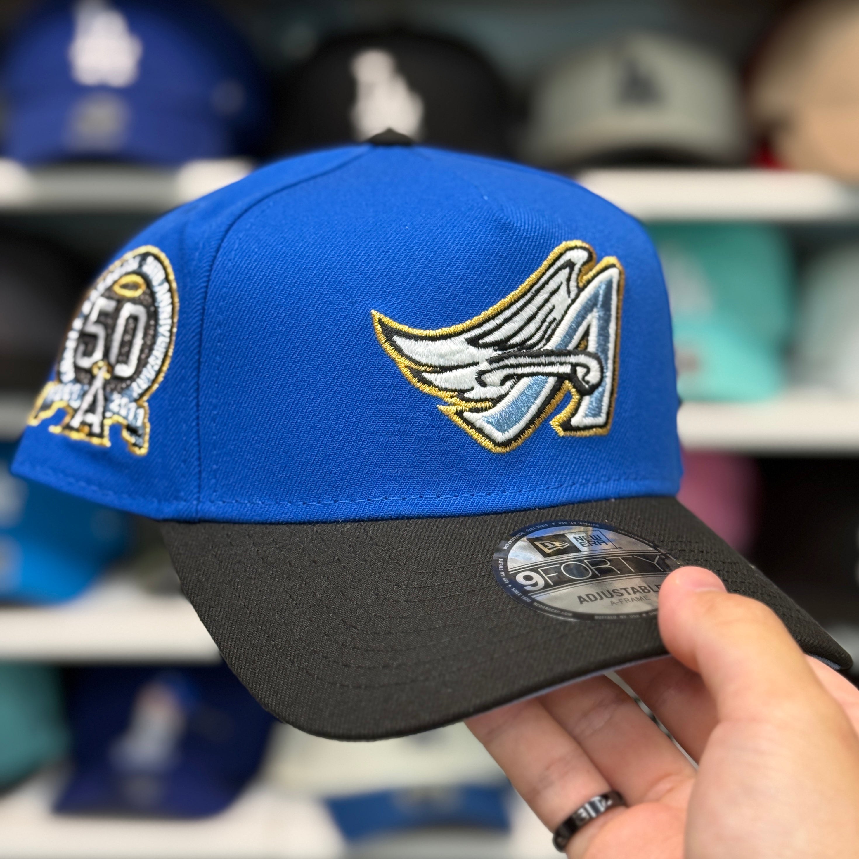 New Era Los Angeles Angels '50th Anniversary' A-Frame Blue/Black 9FORTY Snapback - Product Image