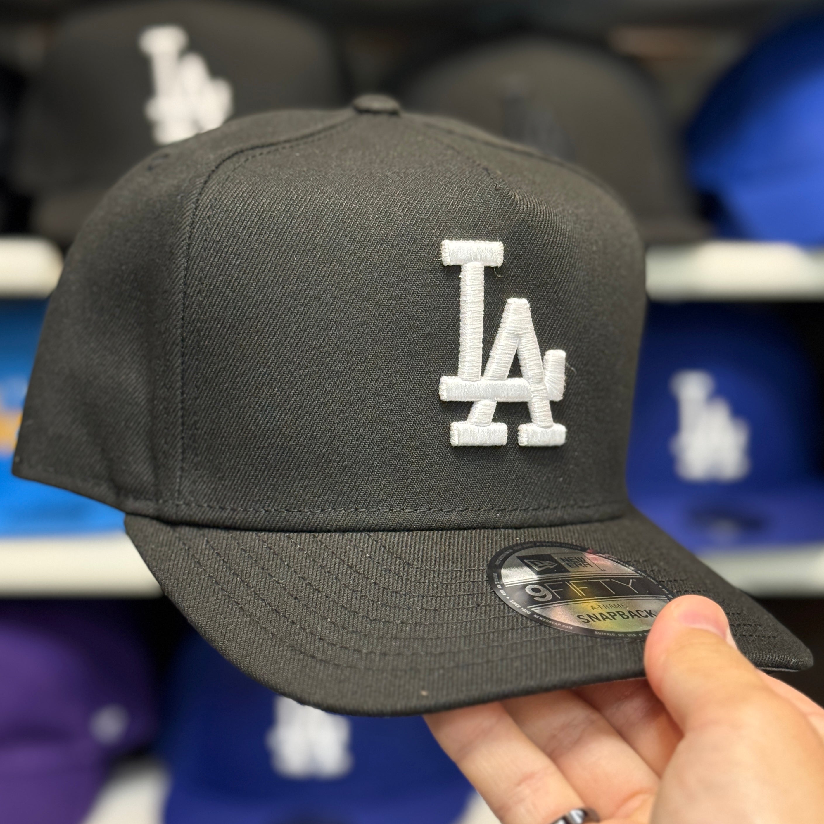 New Era Los Angeles Dodgers A-Frame Black 9FIFTY Snapback - Product Image