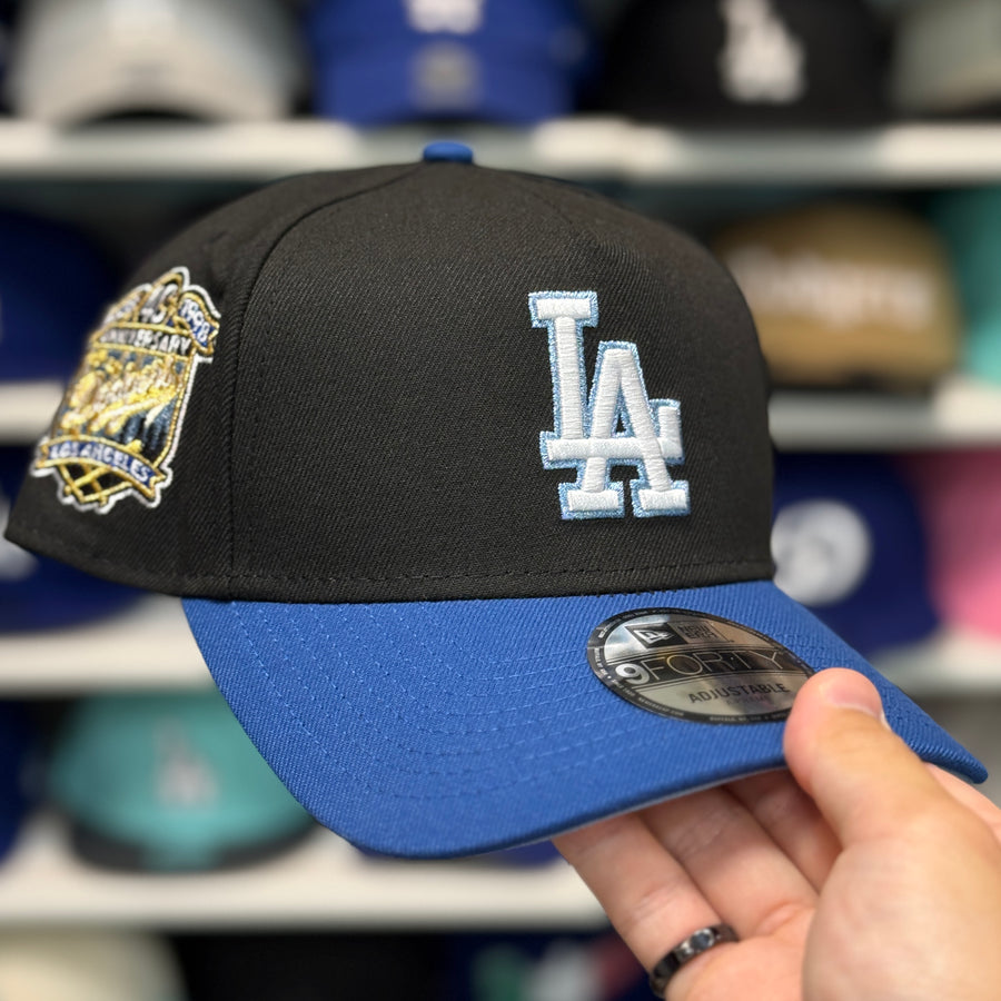 New Era Los Angeles Dodgers '40th Anniversary' A-Frame Black/Blue 9FORTY Snapback - Product Image