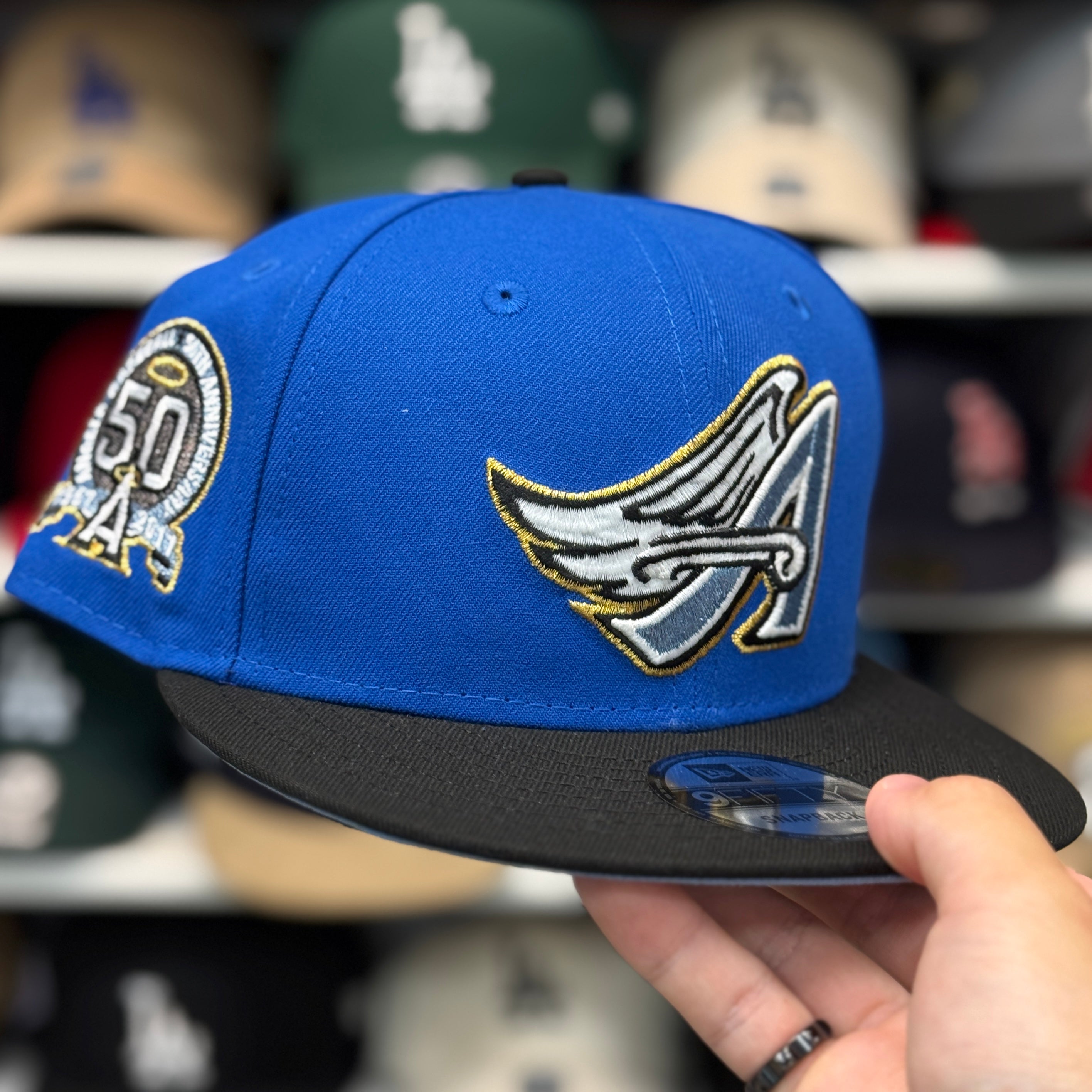 New Era Los Angeles Angels '50th Anniversary' Blue/Black 9FIFTY Snapback - Product Image
