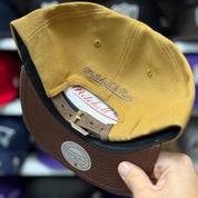 Los Angeles Lakers '25th Anniversary' 2T Tan Mitchell & Ness Buckle | Suede Brim - Product Image