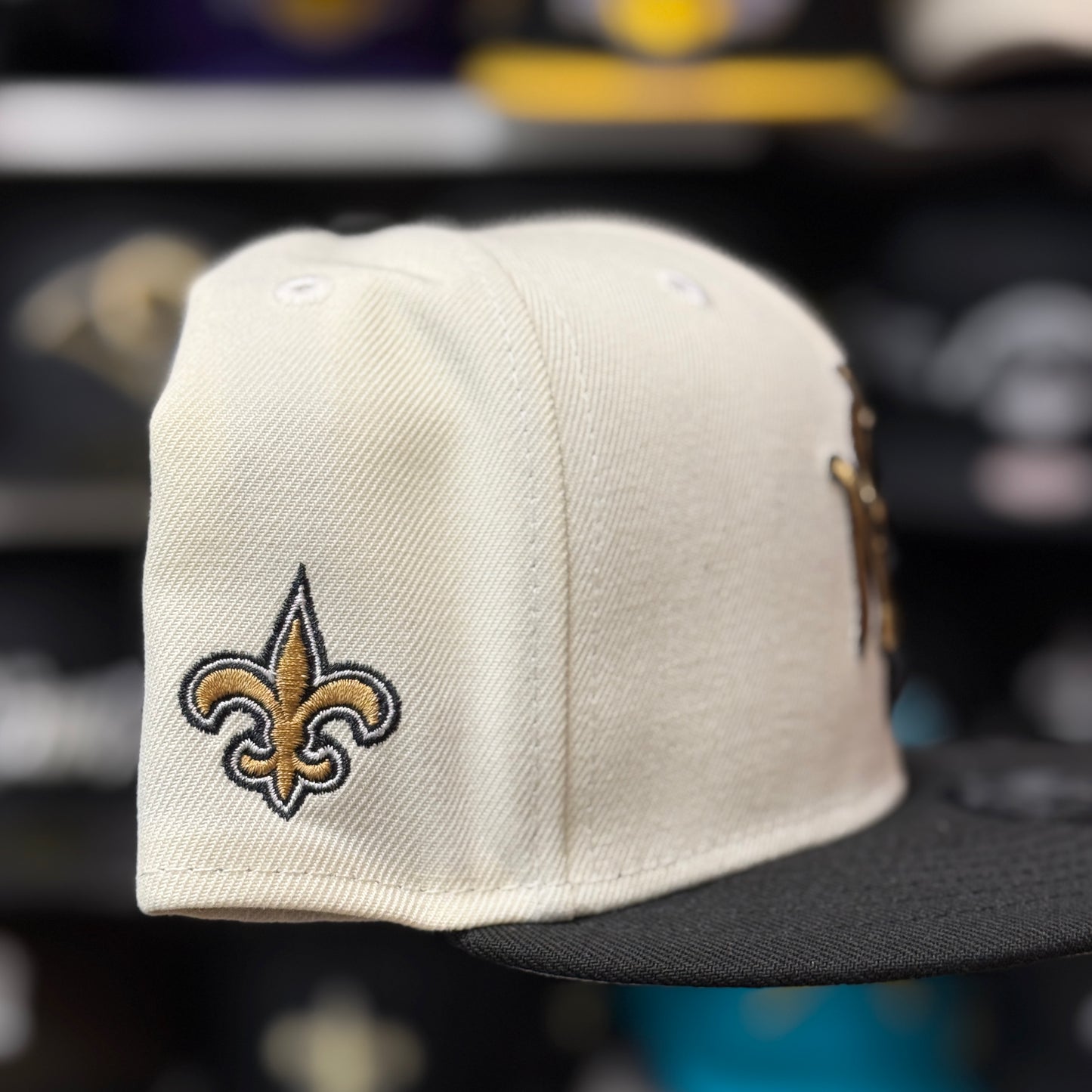 New Era New Orleans Saints White/Black 9FIFTY Snapback - Product Image