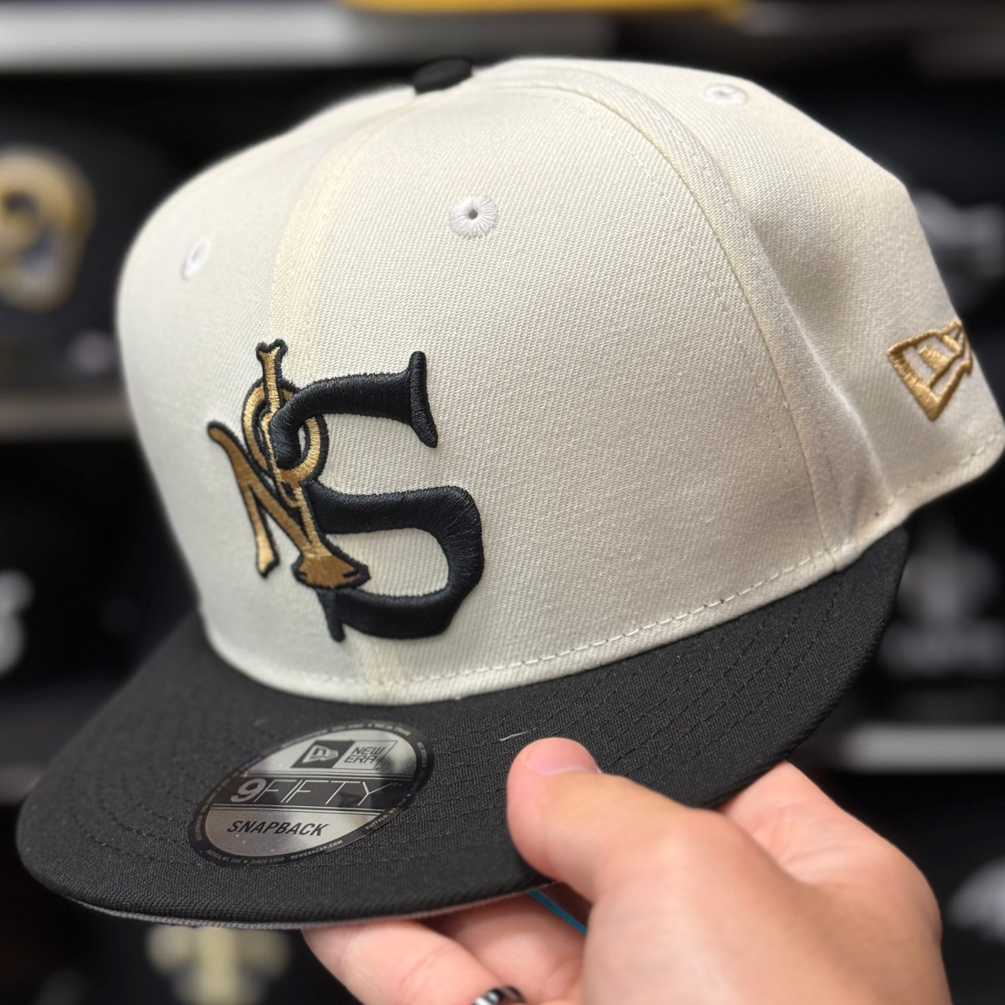 New Era New Orleans Saints White/Black 9FIFTY Snapback - Product Image