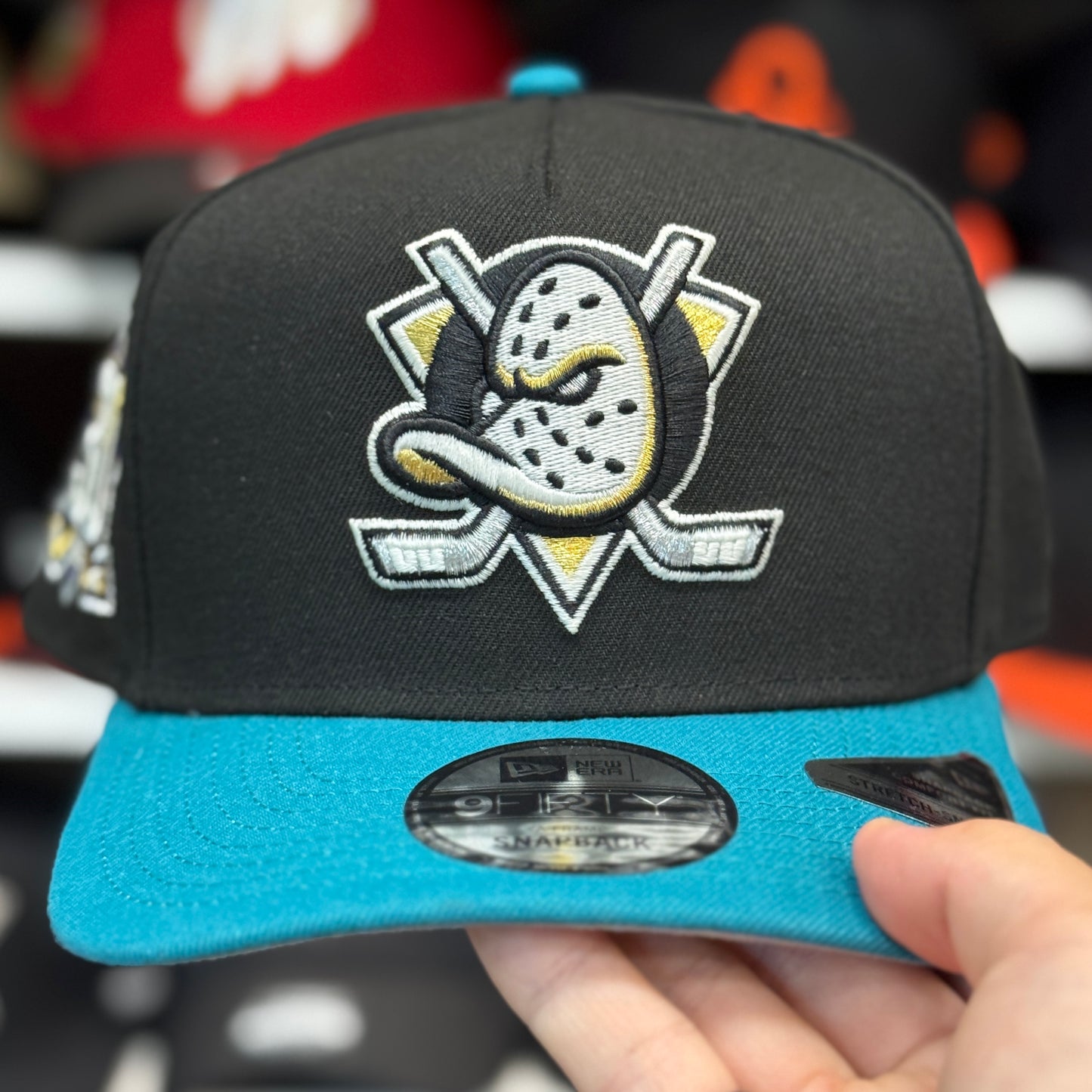 New Era Anaheim Ducks '30th Anniversary' A-Frame Black/Teal 9FORTY Snapback
