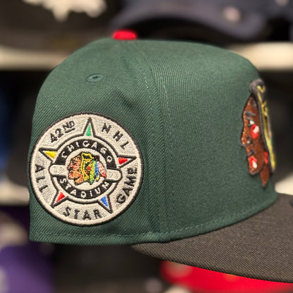New Era Chicago Blackhawks 'All Star Game' A-Frame Dark Green/Black 9FIFTY Snapback
