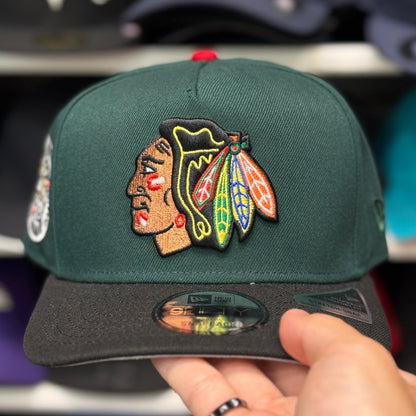 New Era Chicago Blackhawks 'All Star Game' A-Frame Dark Green/Black 9FIFTY Snapback