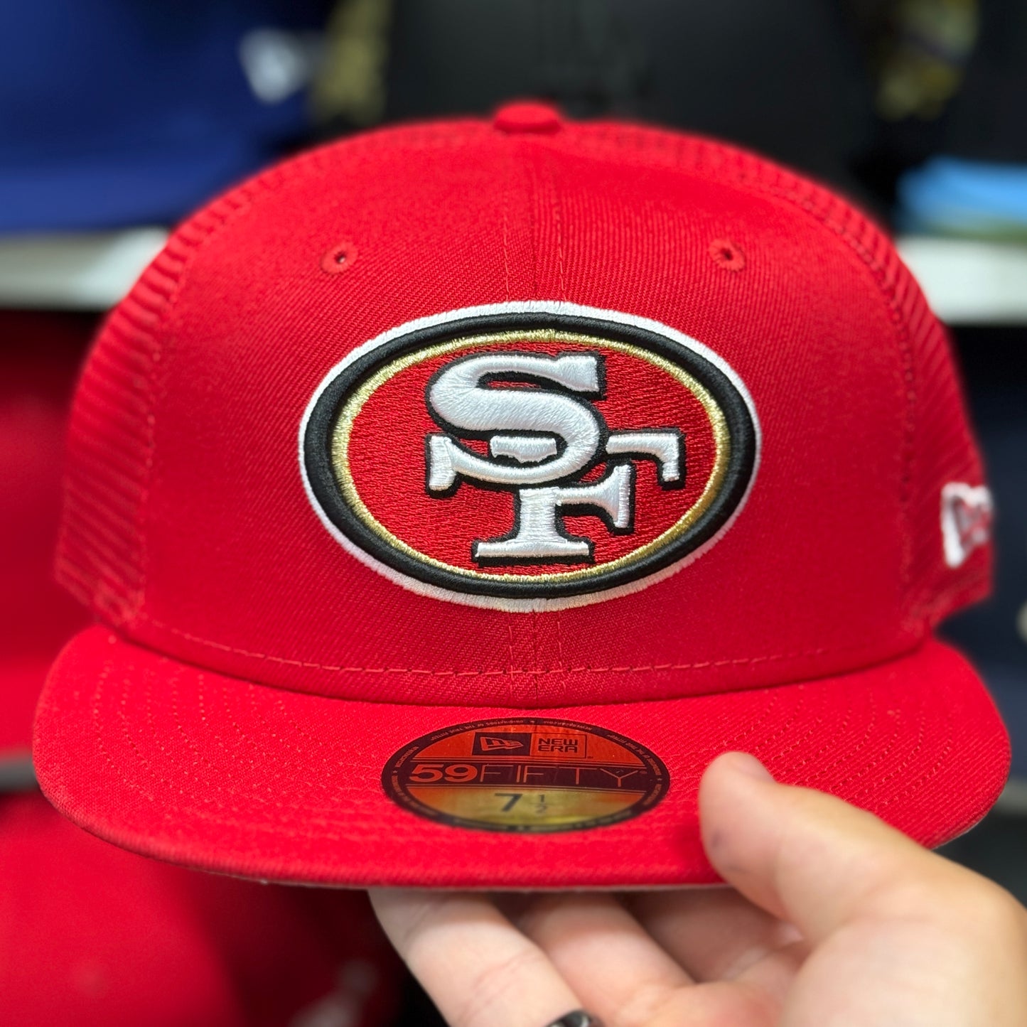 New Era San Francisco 49ers Trucker 59FIFTY Fitted Hat Red