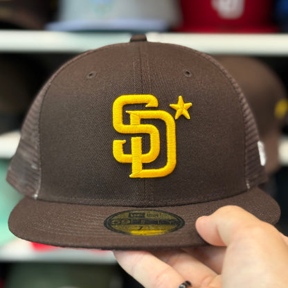 New Era San Diego Padres 'Star Patch Trucker' Black 59FIFTY Fitted Hat