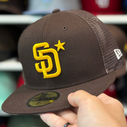 New Era San Diego Padres 'Star Patch Trucker' Black 59FIFTY Fitted Hat