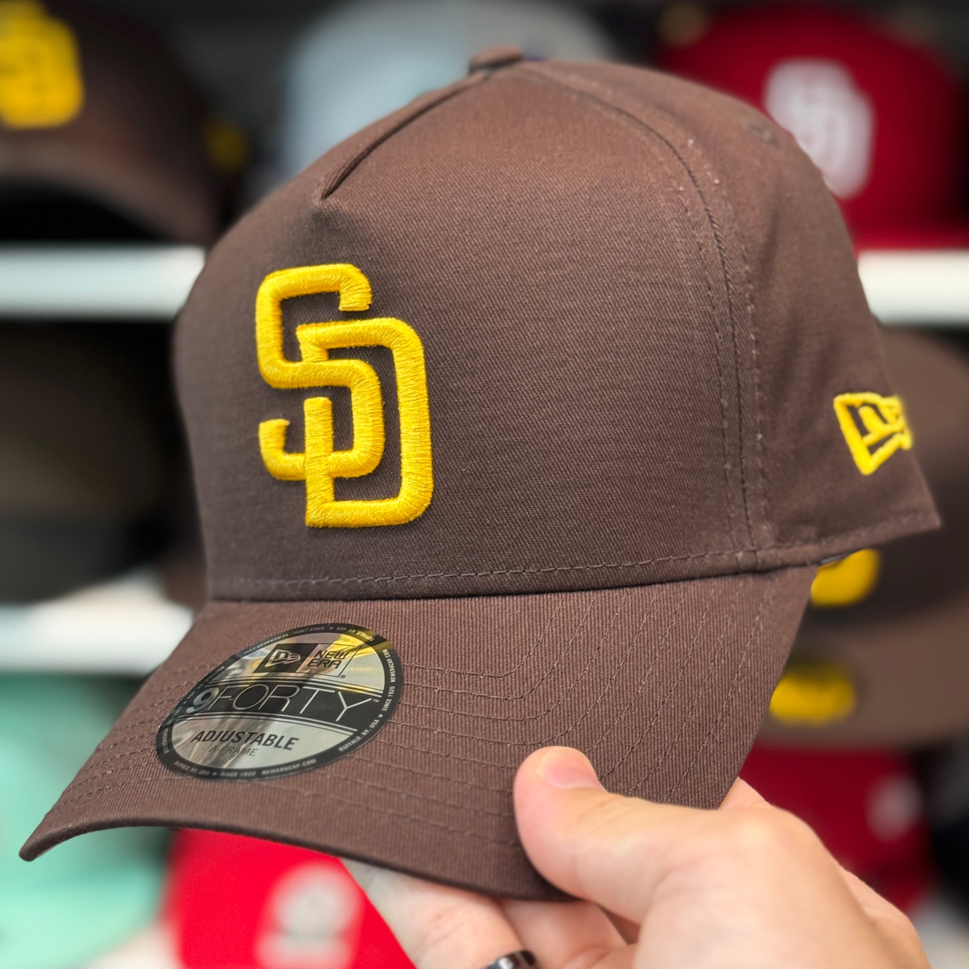 New Era San Diego Padres A-Frame Brown 9FORTY Snapback - Product Image
