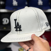 New Era Los Angeles Dodgers Stitch White 59FIFTY Fitted Hat - Product Image