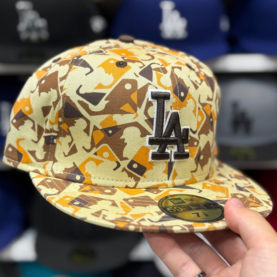 New Era Los Angeles Dodgers 'MLB All Over' Caramel 59FIFTY Fitted Hat - Product Image