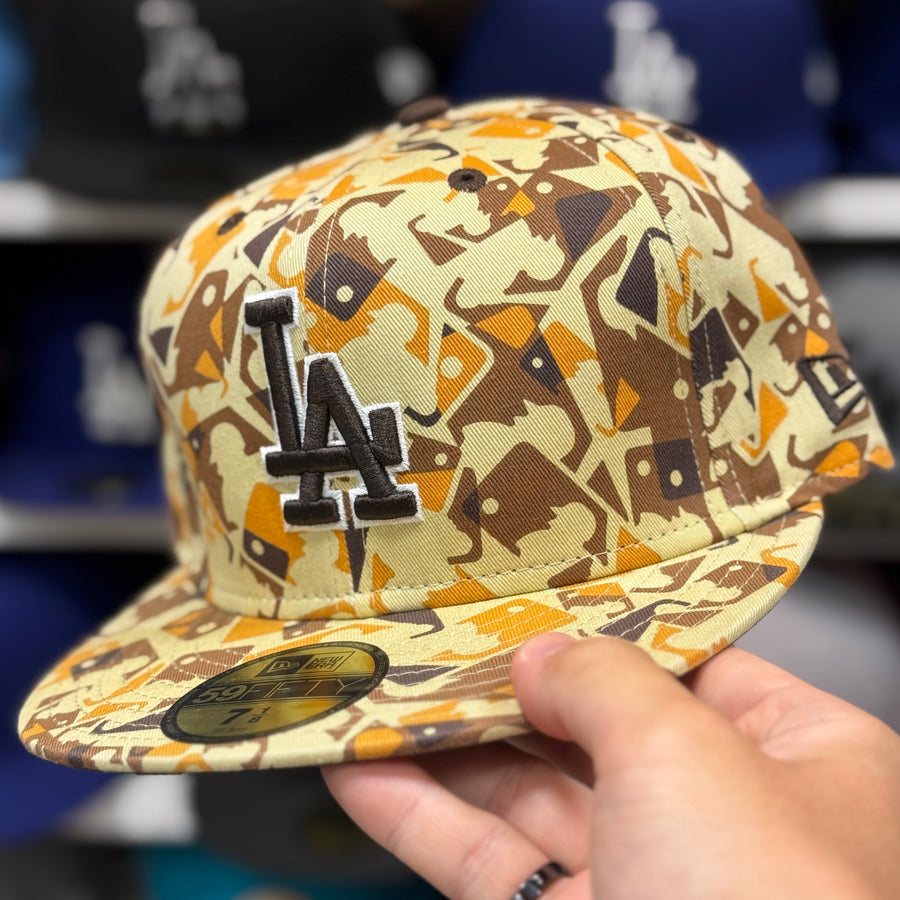 New Era Los Angeles Dodgers 'MLB All Over' Caramel 59FIFTY Fitted Hat - Product Image