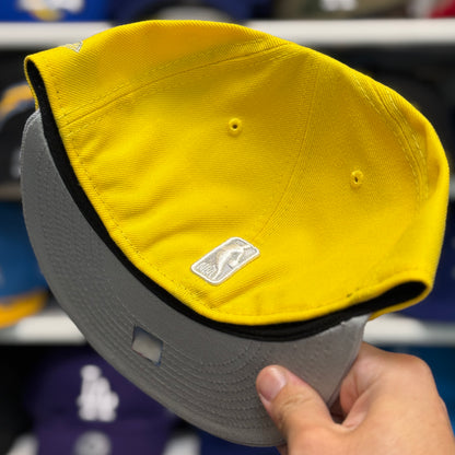 New Era Golden State Warriors Yellow/Silver 59FIFTY Fitted Hat - Product Image