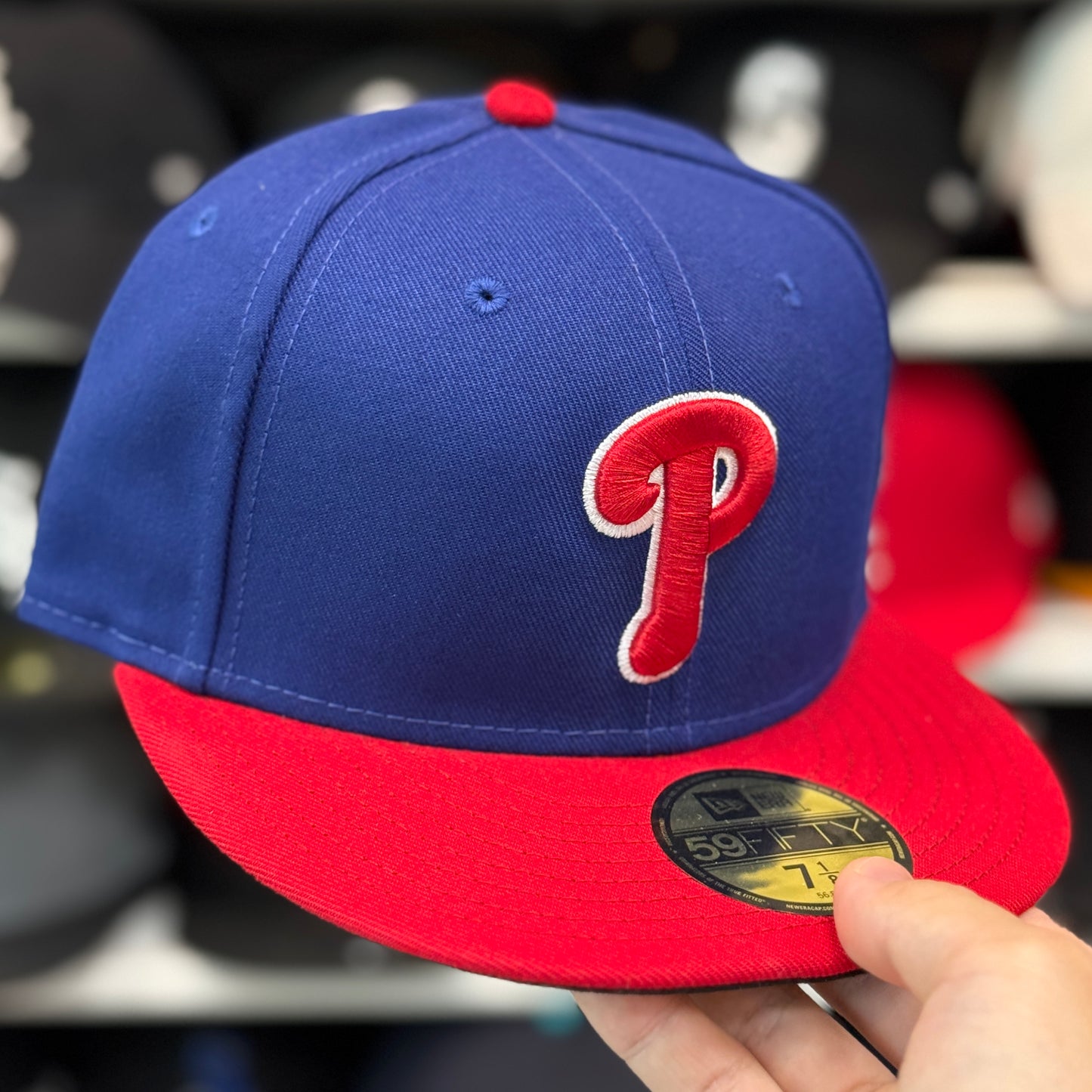 New Era Philadelphia Phillies Blue/Red 59FIFTY Fitted Hat - Product Image
