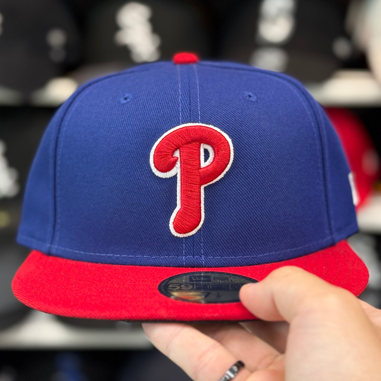 New Era Philadelphia Phillies Blue/Red 59FIFTY Fitted Hat - Product Image