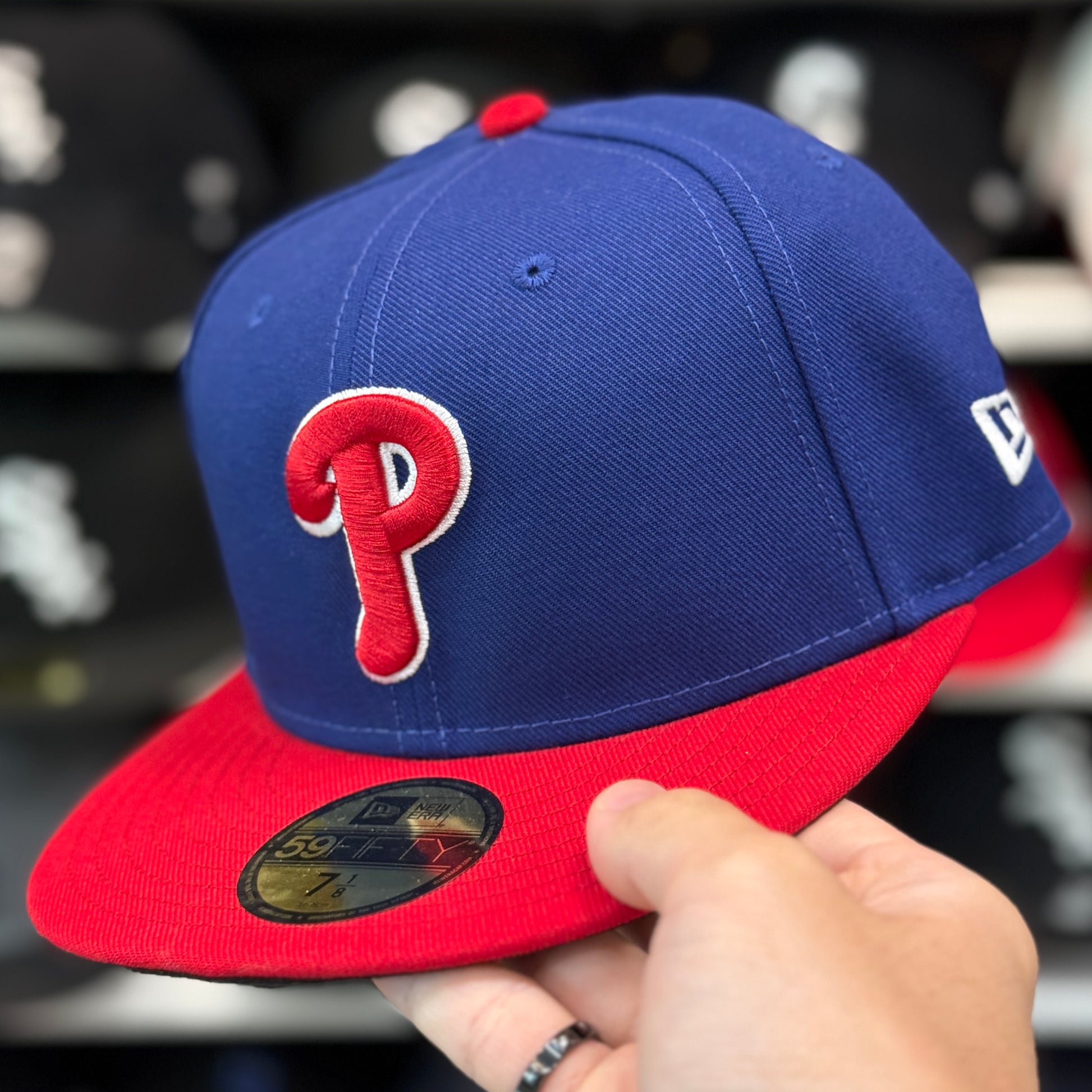 New Era Philadelphia Phillies Blue/Red 59FIFTY Fitted Hat - Product Image