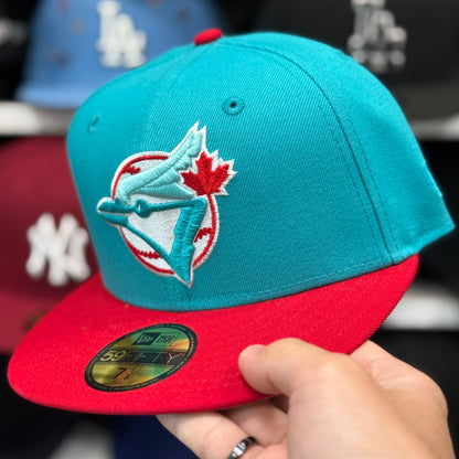 New Era Toronto Blue Jays Teal/Red 59FIFTY Fitted Hat - Product Image