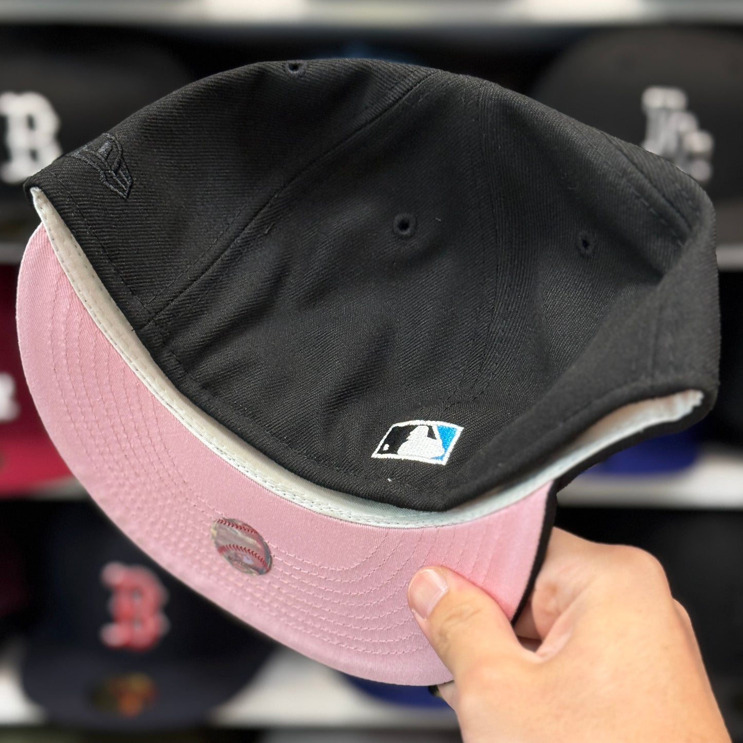 New Era Toronto Blue Jays '30th Season' Black 59FIFTY Fitted Hat | Pink Under Brim