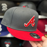 New Era Atlanta Braves Gray/Red 9FIFTY Snapback