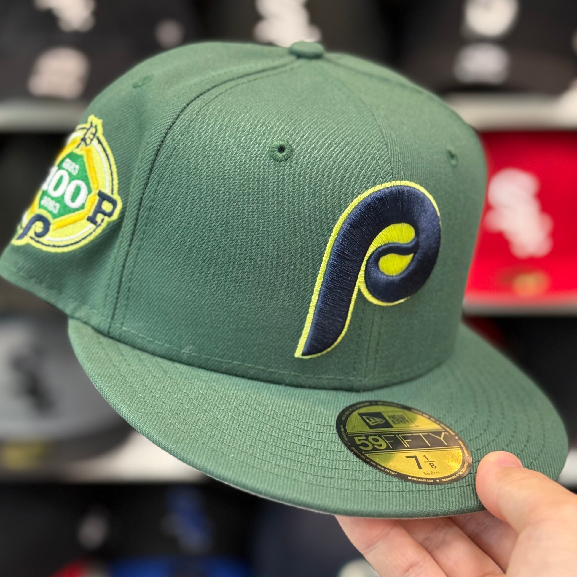 New Era Philadelphia Phillies '100th Anniversary' Green 59FIFTY Fitted Hat - Product Image