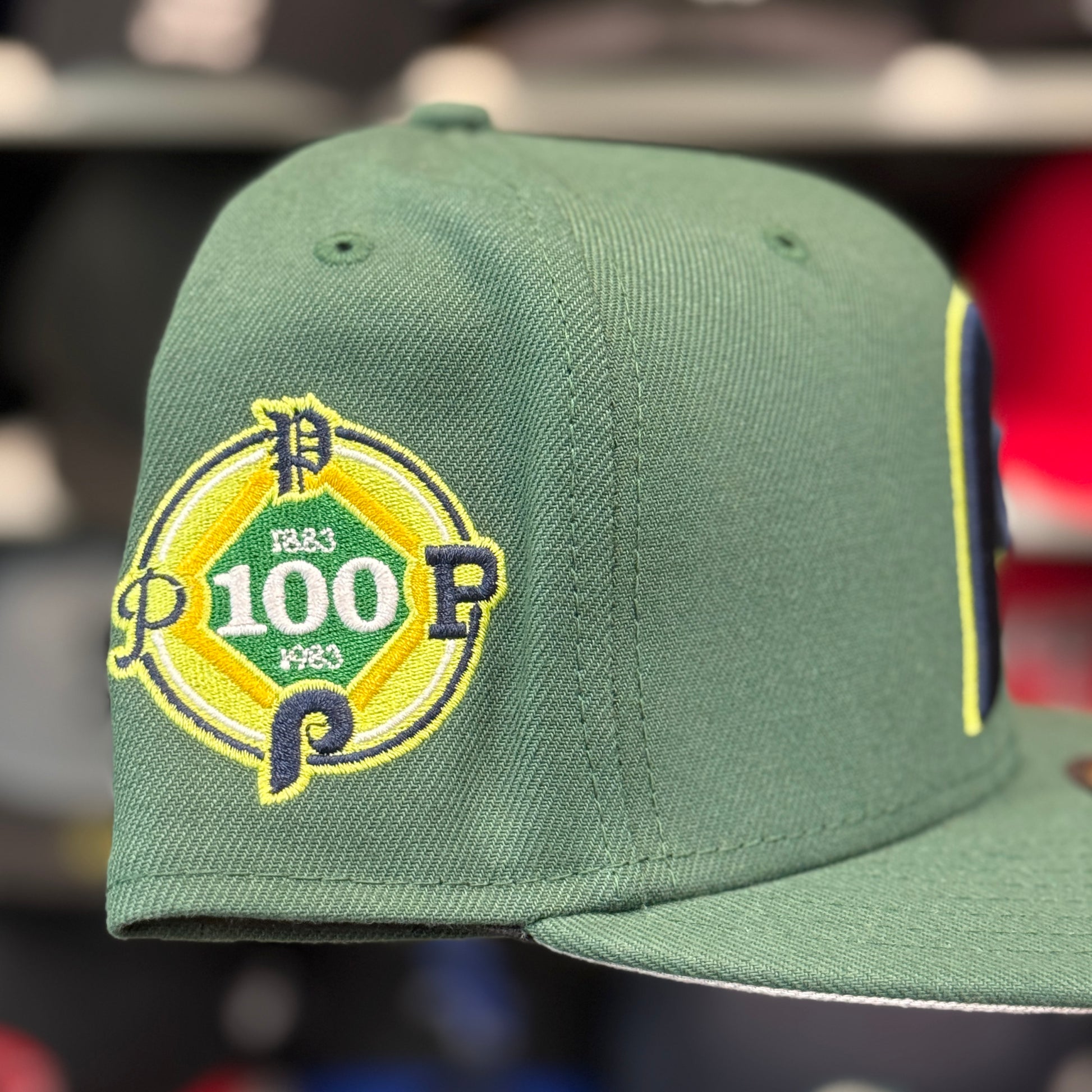 New Era Philadelphia Phillies '100th Anniversary' Green 59FIFTY Fitted Hat - Product Image