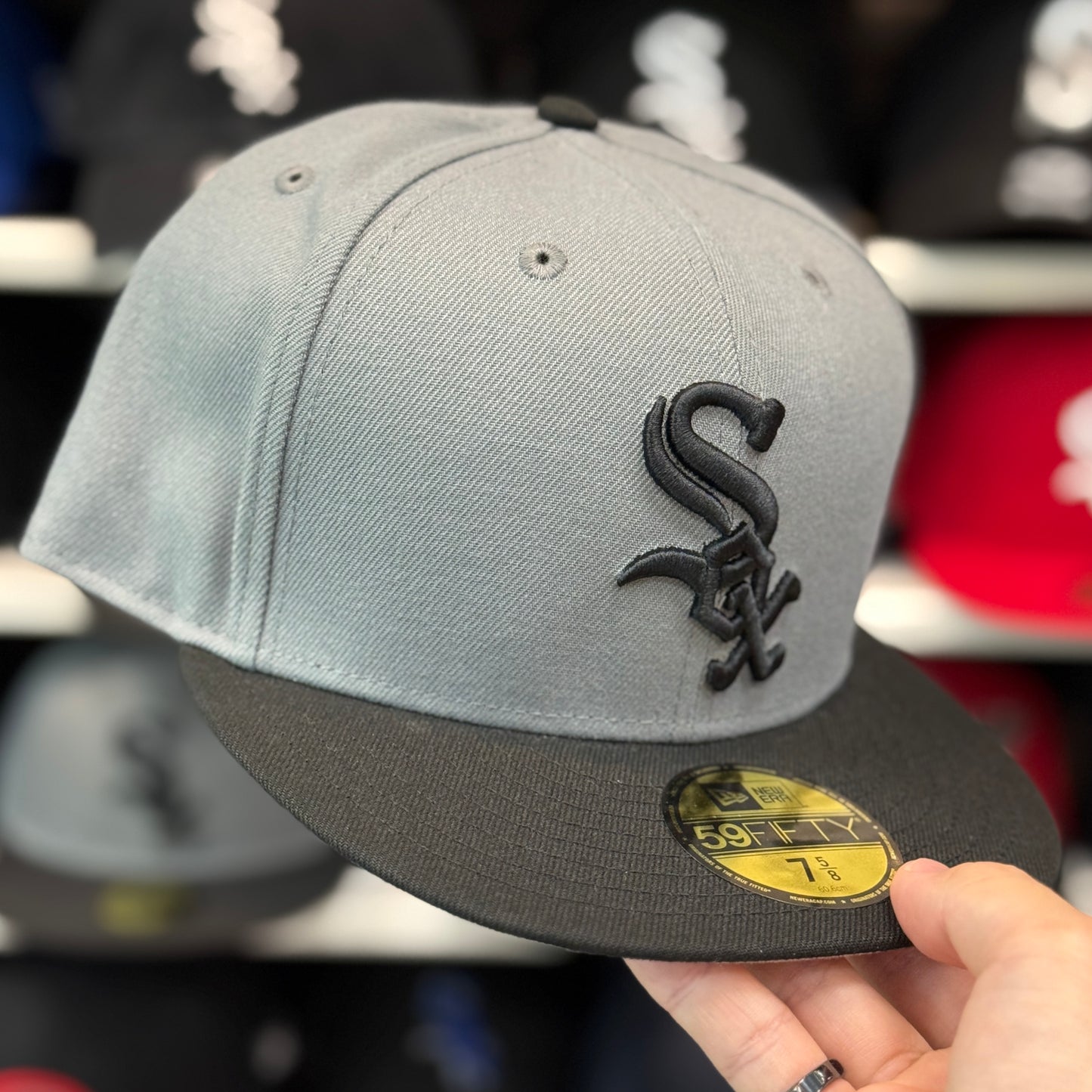 New Era Chicago White Sox Gray/Black 59FIFTY Fitted Hat - Product Image