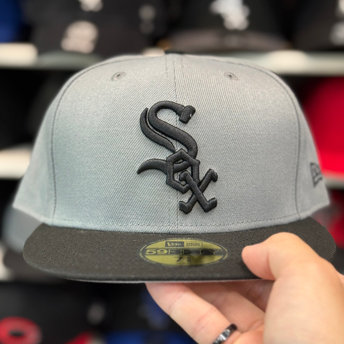 New Era Chicago White Sox Gray/Black 59FIFTY Fitted Hat - Product Image