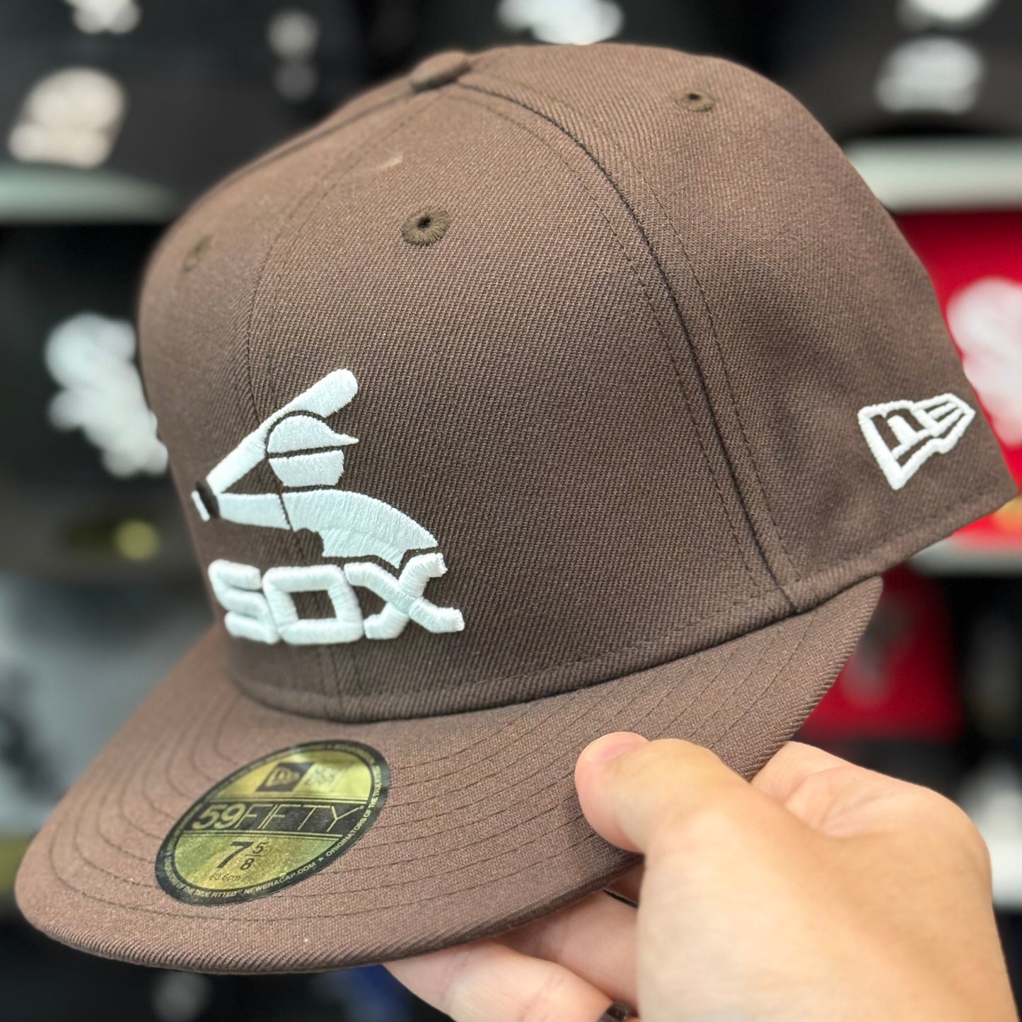 New Era Chicago White Sox 'Batter-Man' Brown 59FIFTY Fitted Hat | Size 7 5/8 - Product Image