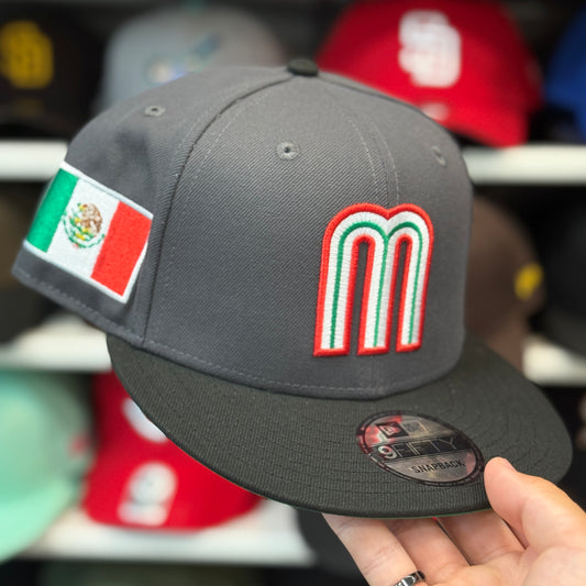 New Era Mexico WBC World Baseball Classic 9FIFTY Snapback Gray/Black - Blue Under Brim