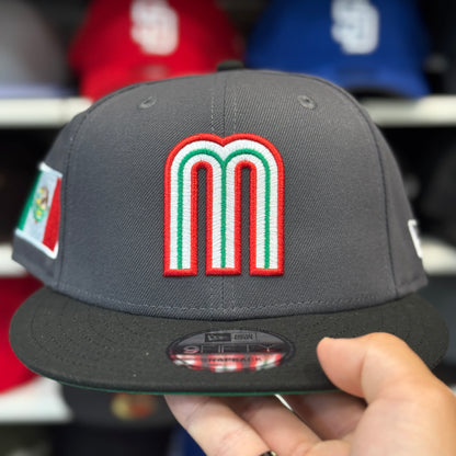 New Era Mexico WBC World Baseball Classic 9FIFTY Snapback Gray/Black - Blue Under Brim