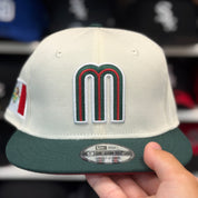 New Era Mexico World Baseball Classics Creme/Green 9FIFTY Snapback - Product Image