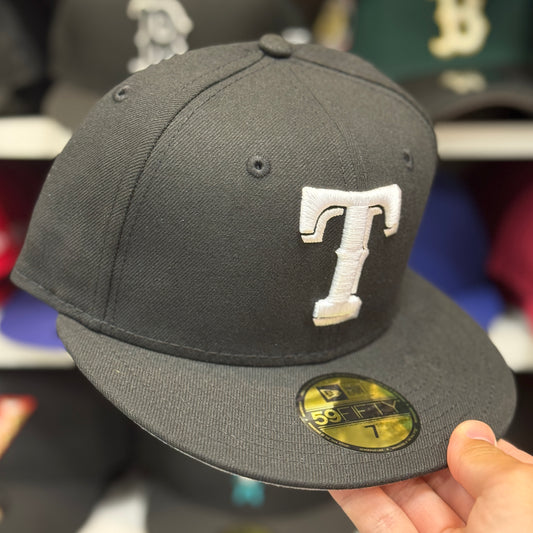 New Era Texas Rangers 59FIFTY Fitted Hat Black