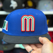 New Era Mexico World Baseball Classics Blue/Black Corduroy 9FIFTY Snapback - Product Image