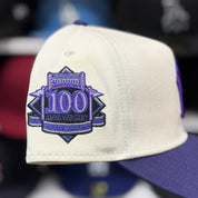 New Era New York Yankees '100th Anniversary' A-Frame Creme/Purple 9FORTY Snapback