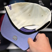 New Era New York Yankees '100th Anniversary' A-Frame Creme/Purple 9FORTY Snapback