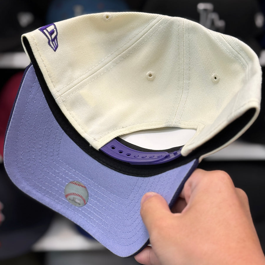 New Era New York Yankees '100th Anniversary' A-Frame Creme/Purple 9FORTY Snapback