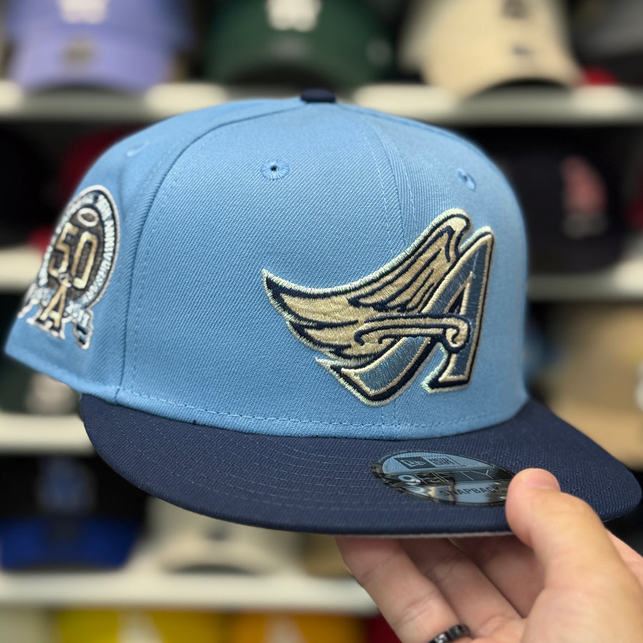 New Era Los Angeles Angels '50th Anniversary' Baby Blue/Navy 9FIFTY Snapback