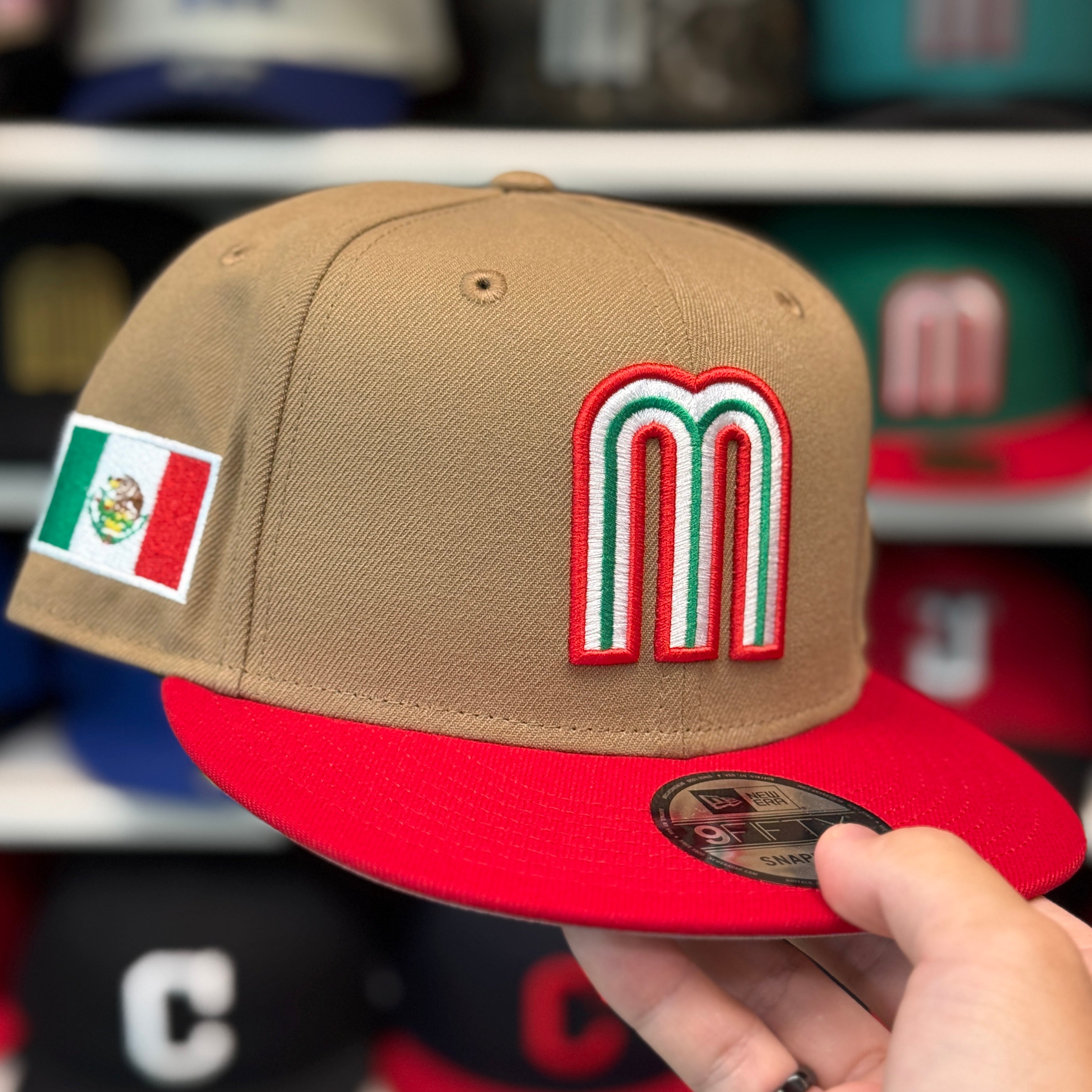 New Era Mexico World Baseball Classics Tan/Red 9FIFTY Snapback