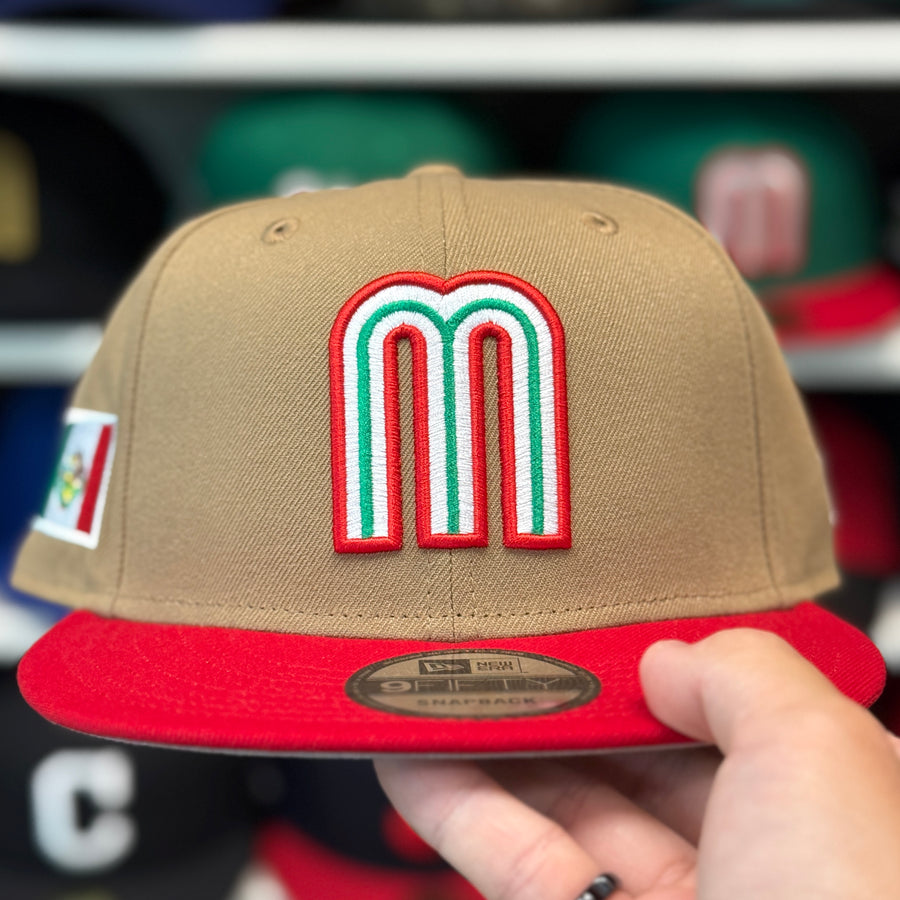 New Era Mexico World Baseball Classics Tan/Red 9FIFTY Snapback