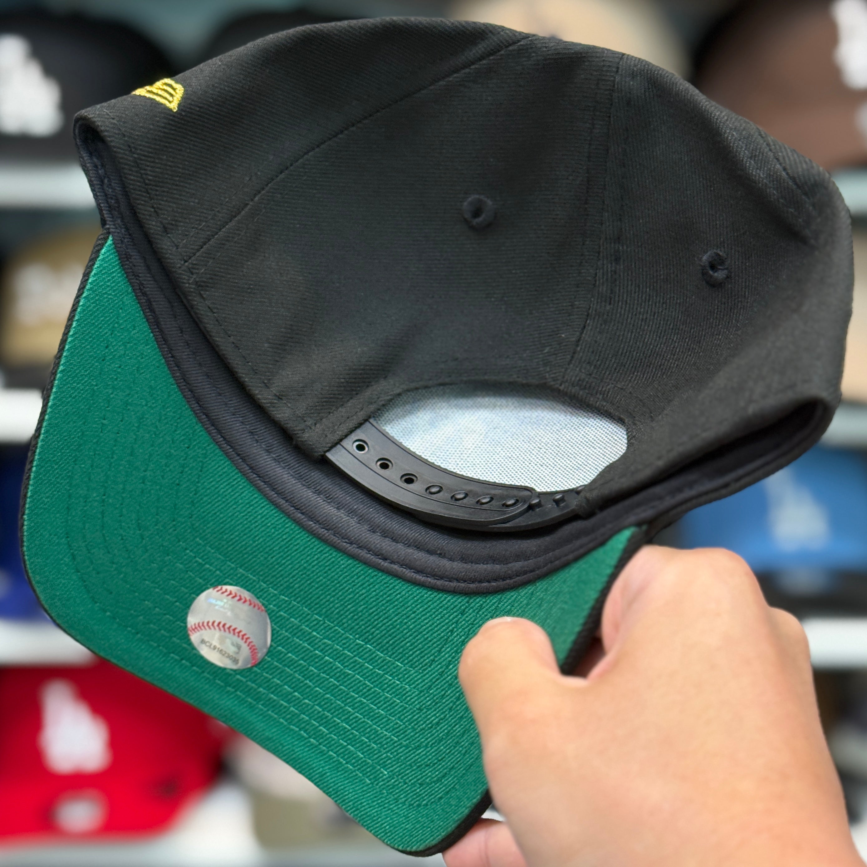 New Era Los Angeles Dodgers Upside Down Logo '100th Anniversary' A-Frame Black 9FORTY Snapback - Product Image
