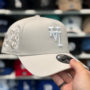 New Era Los Angeles Dodgers Upside Down Logo '75th World Series' A-Frame Chalk 9FORTY Snapback - Product Image