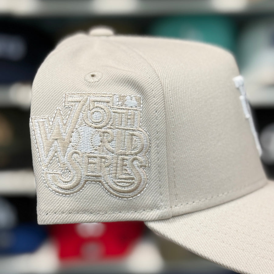 New Era Los Angeles Dodgers Upside Down Logo '75th World Series' A-Frame Chalk 9FORTY Snapback - Product Image
